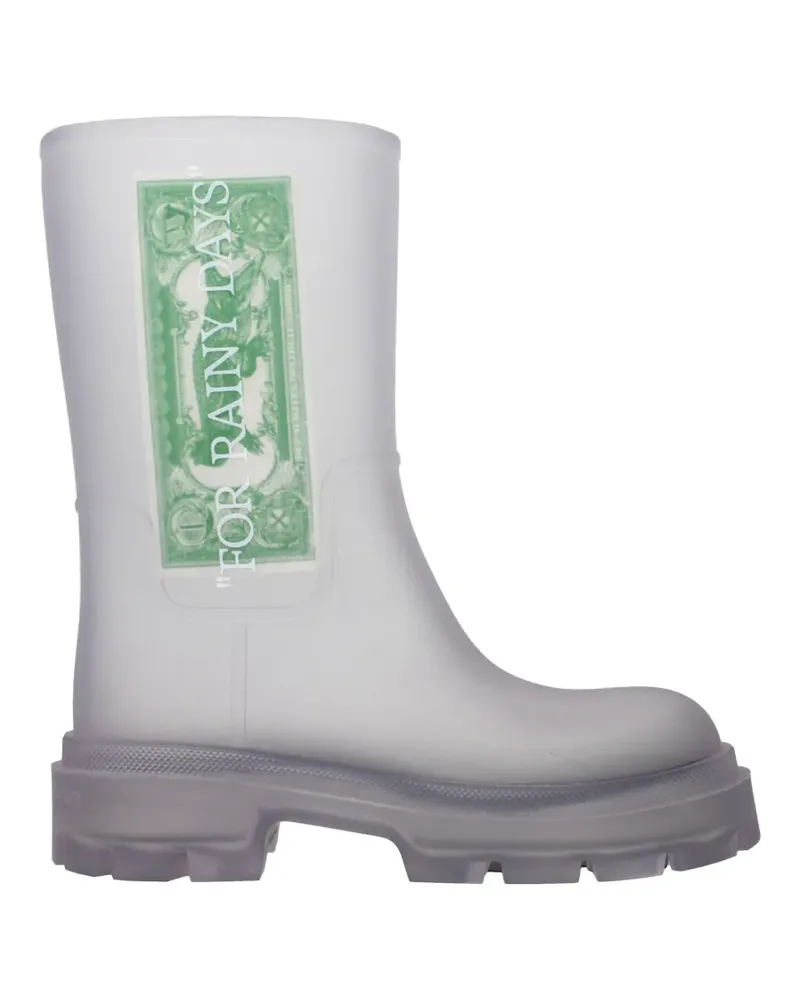 OFF-WHITE Reboot Dollar graphic-print ankle boots - Weiß Weiß