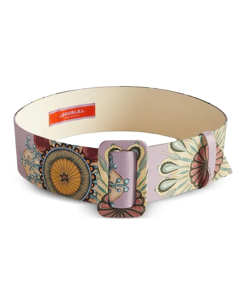 La DoubleJ Gürtel mit Blumen-Print - Rosa Rosa