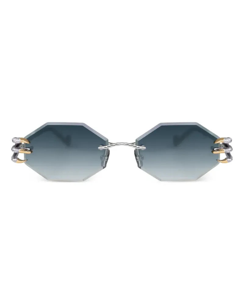 Anna-Karin Karlsson The Claw & The Nest - Achteckige Sonnenbrille - Silber Silber