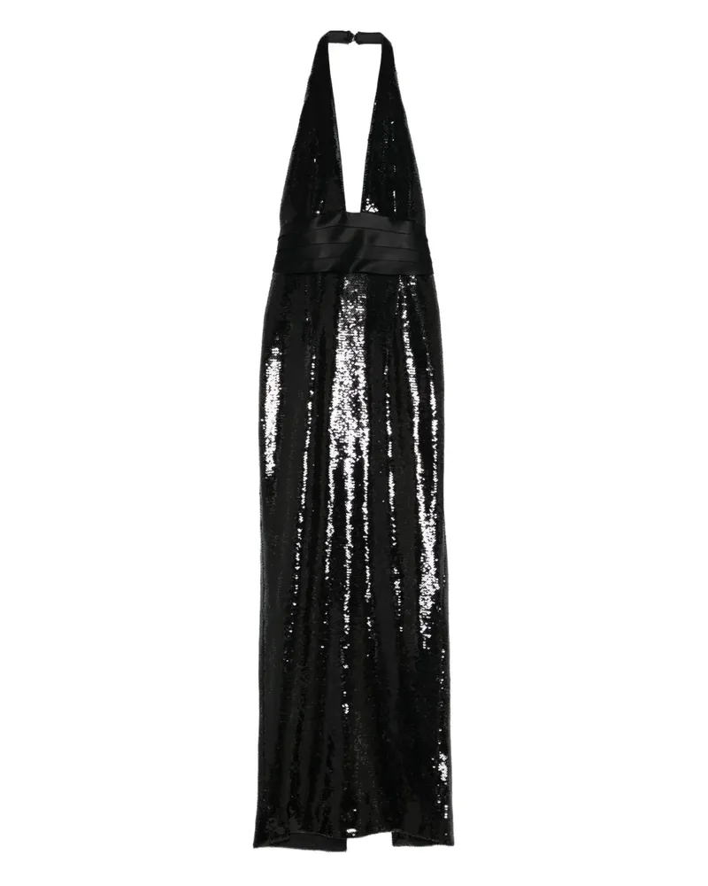 Retrofête Kelsie sequin halterneck maxi dress - Schwarz Schwarz