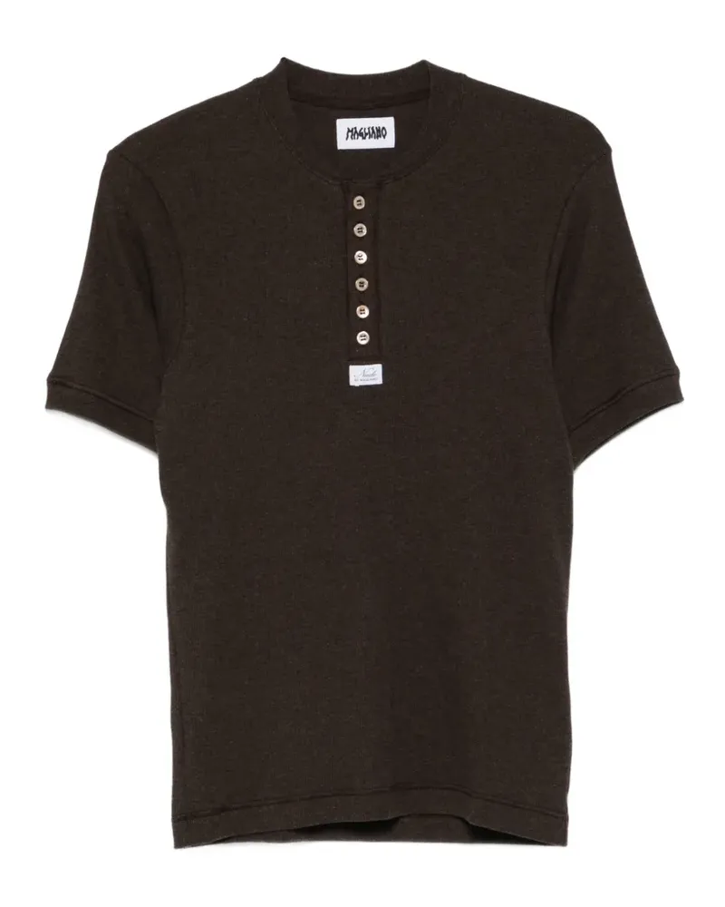 Magliano Nudo Serafino ribbed T-shirt - Braun Braun