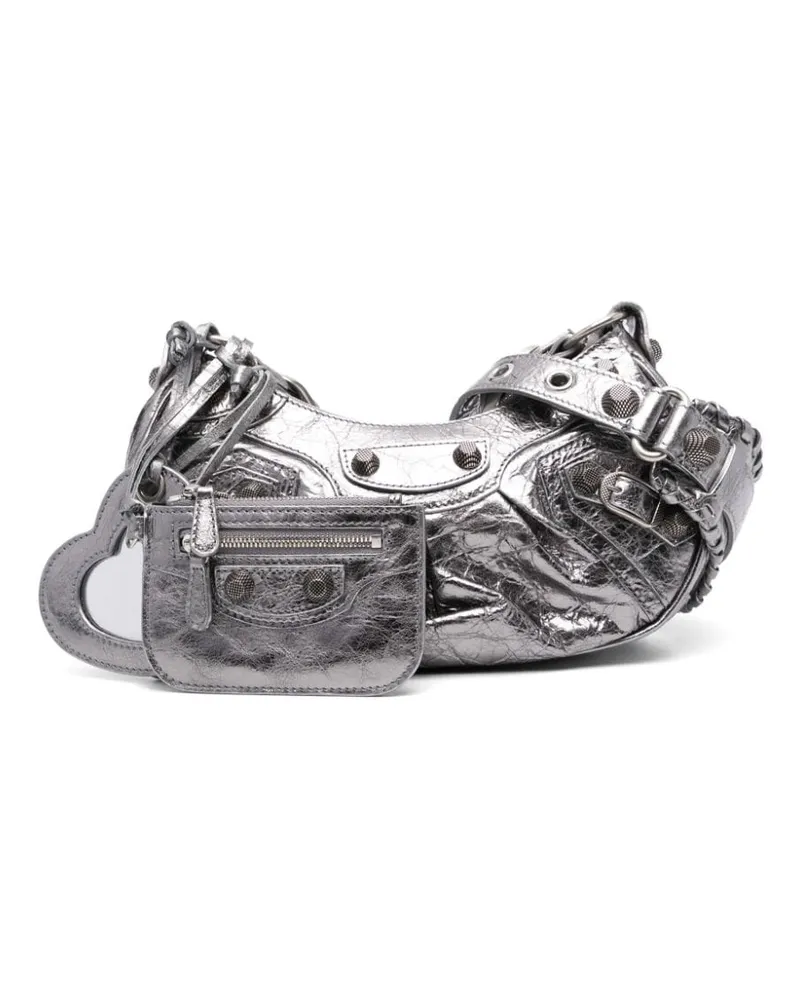 Balenciaga Le Cagole XS Schultertasche - Silber Silber