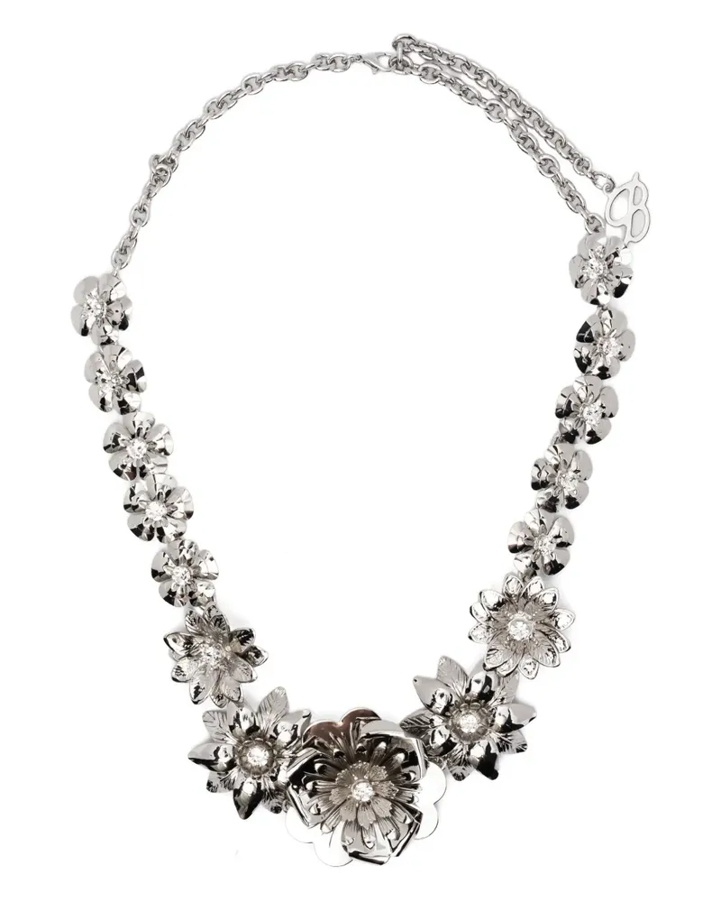Blumarine Halskette mit Blumenanhänger - Silber Silber