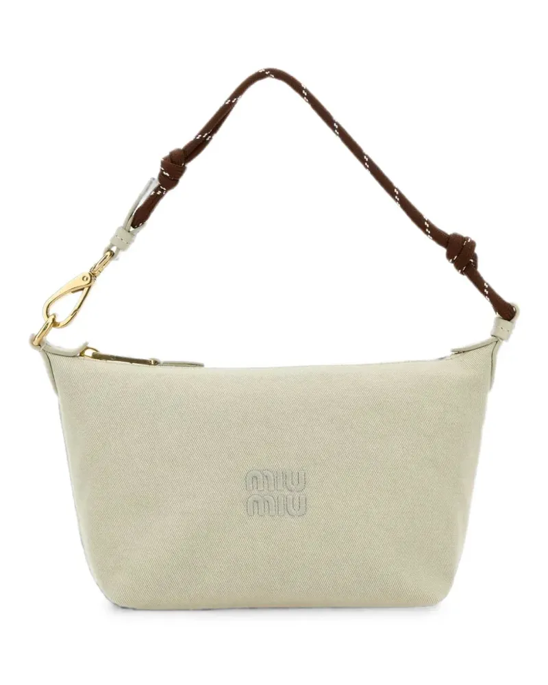 Miu Miu mini Gabardine rope-handle make up bag - Nude Nude