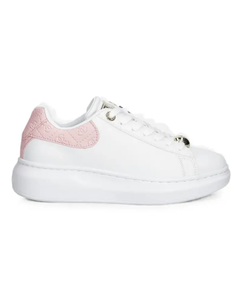 Guess logo-embossed quilted sneakers - Weiß Weiß