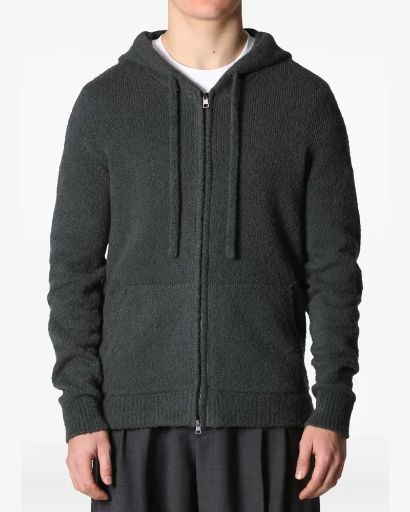 Roberto Collina Gestrickte Kapuzenjacke - Grau Grau