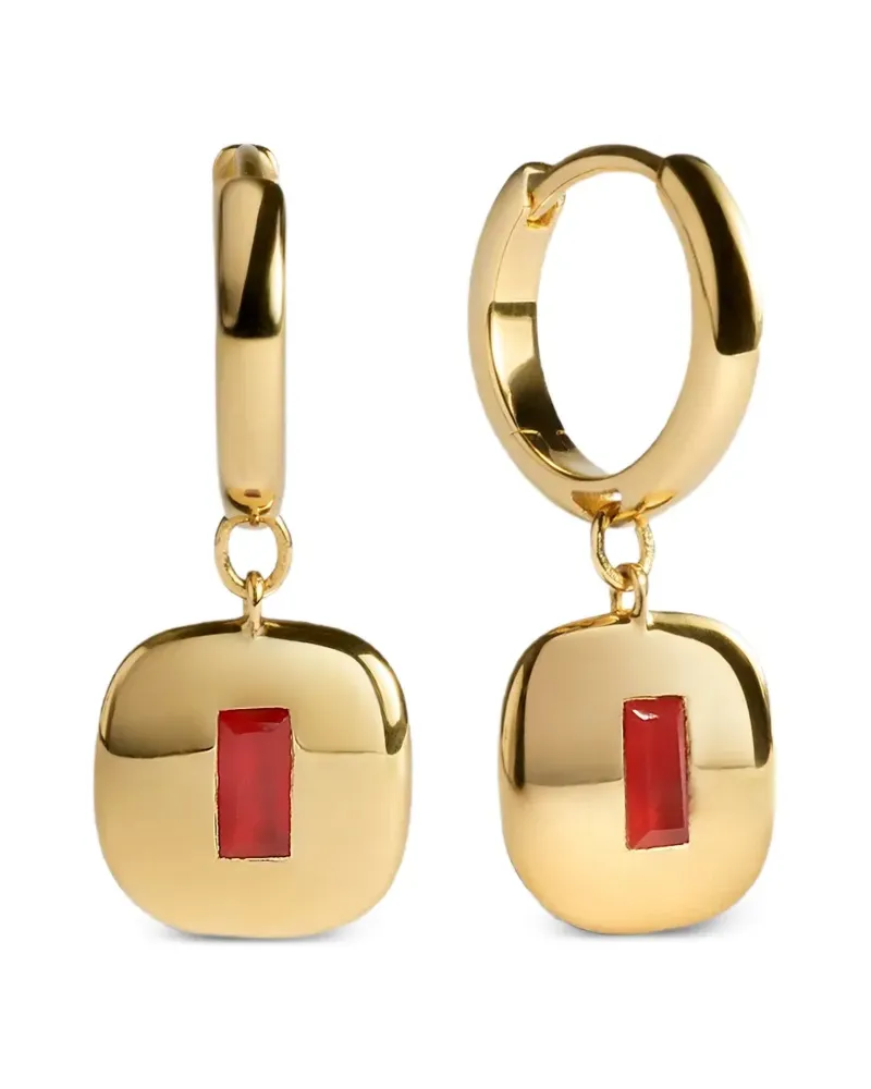 Monica Vinader Gemdrop hoop earrings - Gold Gold