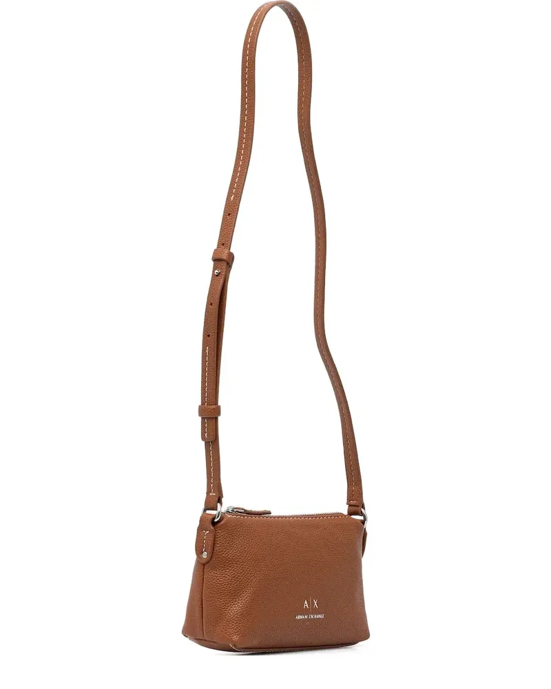 Armani Exchange Mini Zip Umhängetasche - Braun Braun