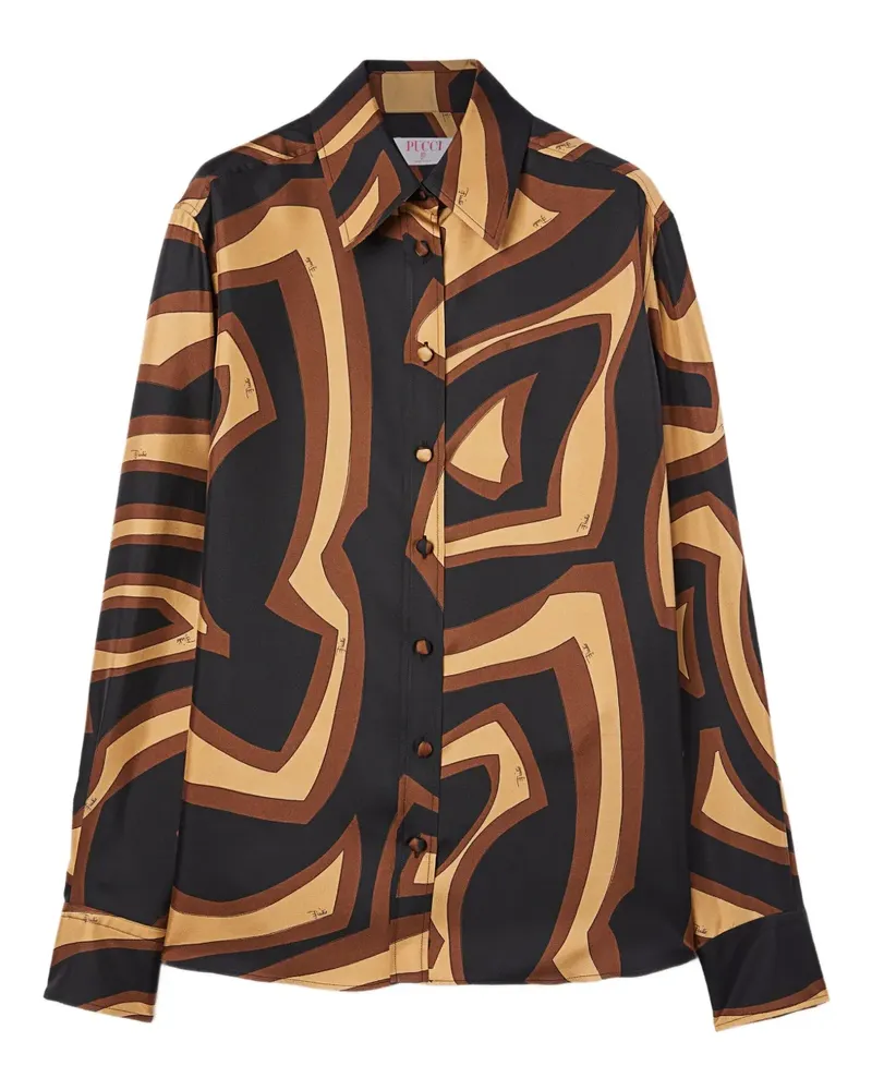 Emilio Pucci labirinto-print silk shirt - Schwarz Schwarz