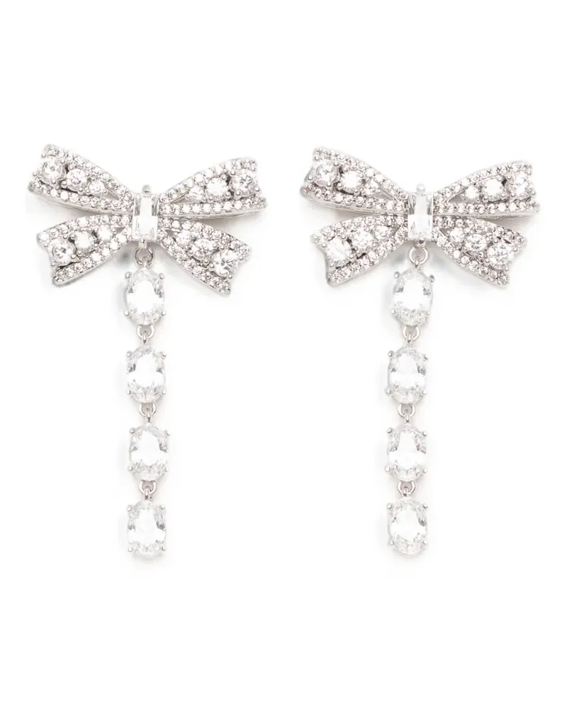 Self-Portrait crystal-embellished earrings - Silber Silber