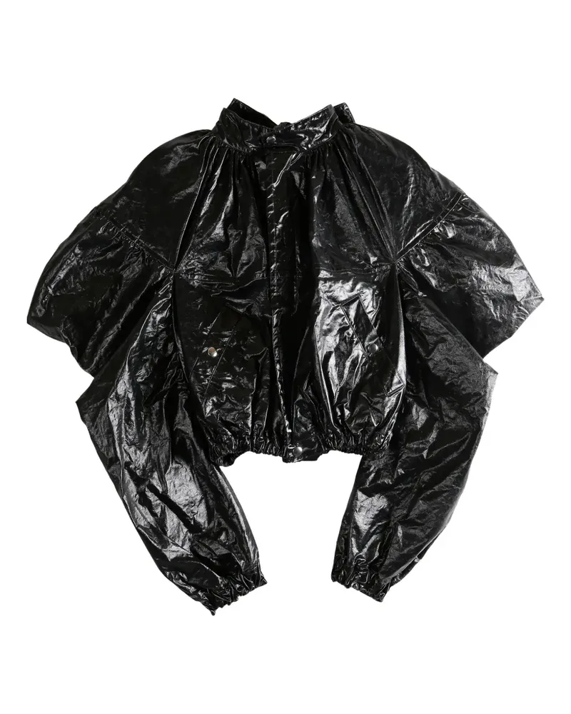 Comme des Garçons balloon-sleeve cropped jacket - Schwarz Schwarz