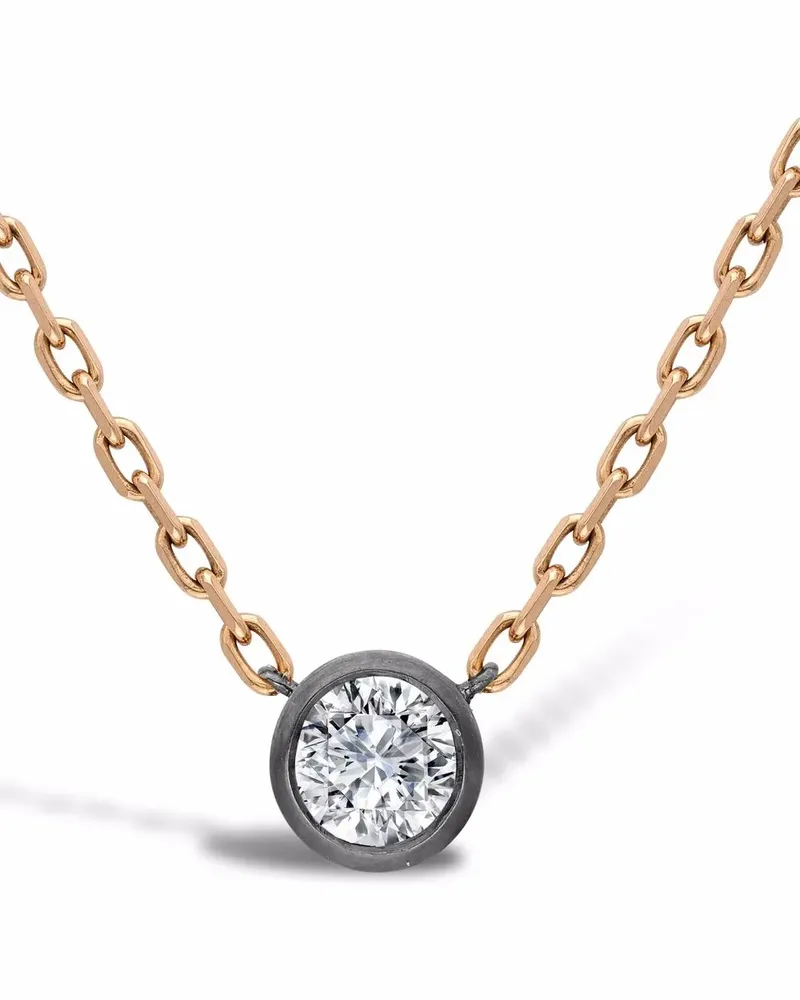 Pragnell 18kt Legacy Rotgoldhalskette mit Diamanten - Rosa Rosa