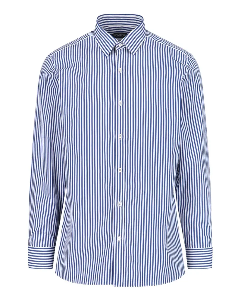 Tom Ford Gestreiftes Hemd - Blau Blau