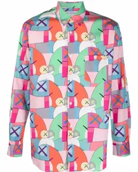 Comme des Garçons Hemd mit grafischem Print Rosa