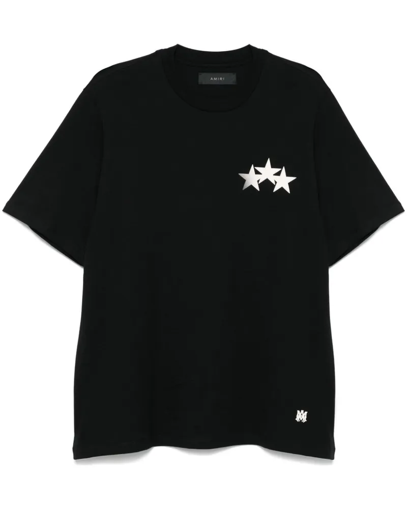 Amiri Three Star T-Shirt - Schwarz Schwarz