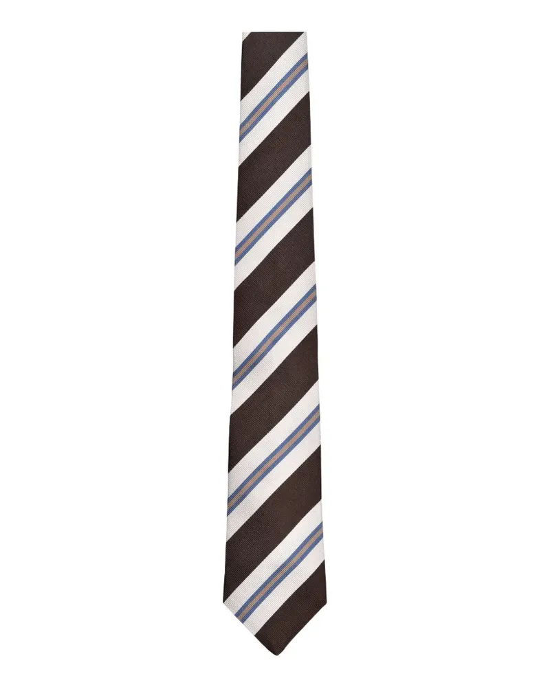 Brunello Cucinelli striped skinny-tie - Braun Braun