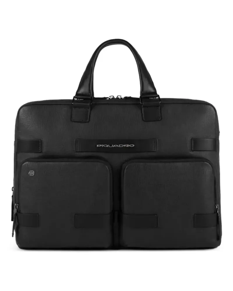 Piquadro Pegasus leather laptop bag - Blau Blau