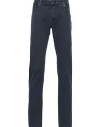 Hand Picked Halbhohe Orvieto Slim-Fit-Jeans Blau