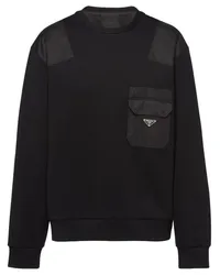 Prada Sweatshirt mit Logo Schwarz