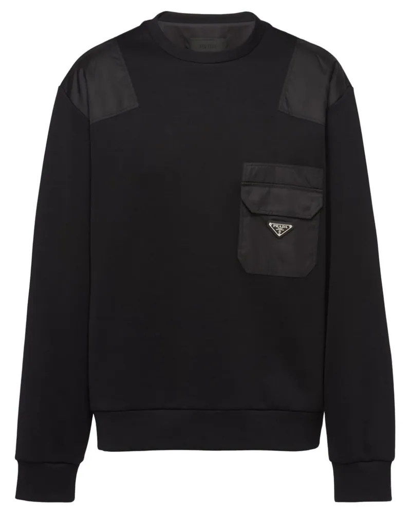 Prada Sweatshirt mit Logo - Schwarz Schwarz
