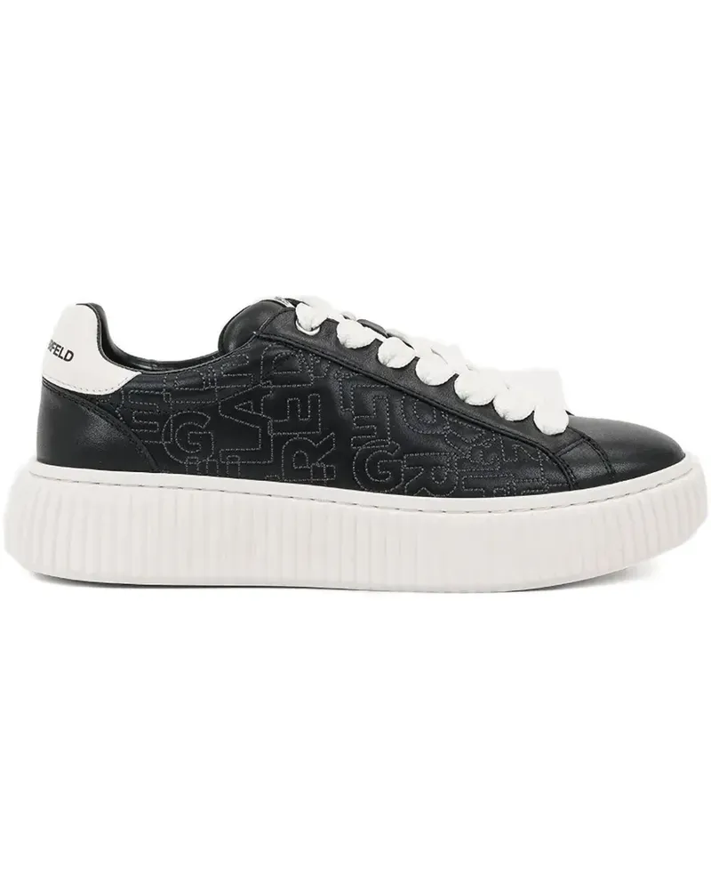 Karl Lagerfeld Plateau-Sneakers mit Logo - Schwarz Schwarz