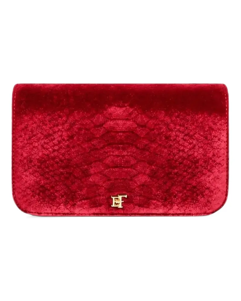 Elisabetta Franchi Schultertasche mit Kroko-Effekt - Rot Rot