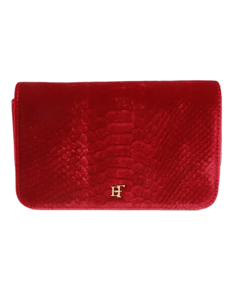 Elisabetta Franchi Schultertasche mit Kroko-Effekt - Rot Rot