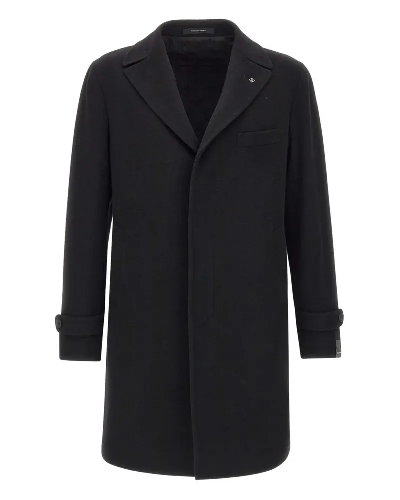 Tagliatore Mantel mit fallendem Revers - Schwarz Schwarz