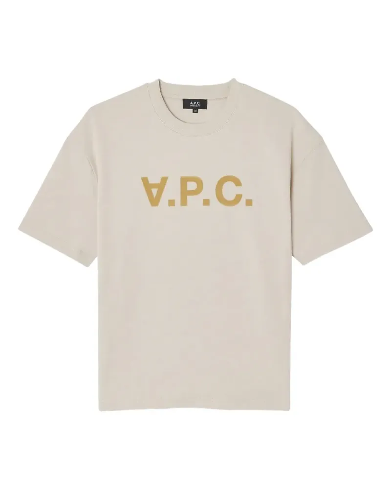 A.P.C. VPC logo-print T-shirt - Nude Nude
