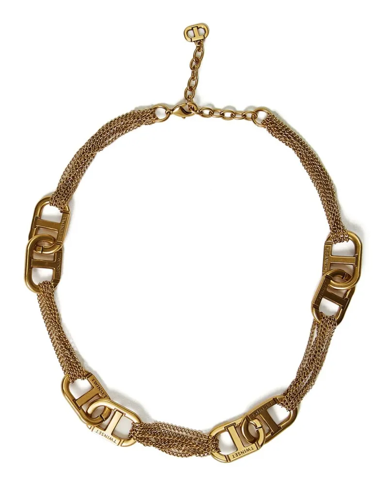 Twin-Set Oval T Choker - Gold Gold
