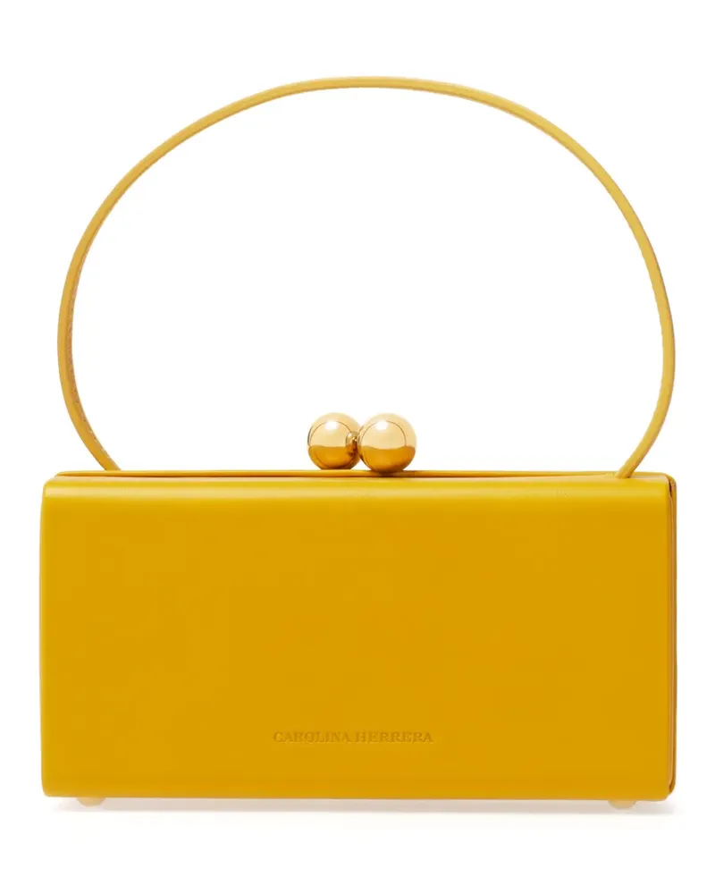 Carolina Herrera New York Mimi Tasche aus Leder mit Henkel - Gelb Gelb