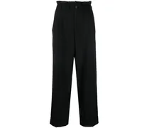 Hose mit Paperbag-Taille - Schwarz
