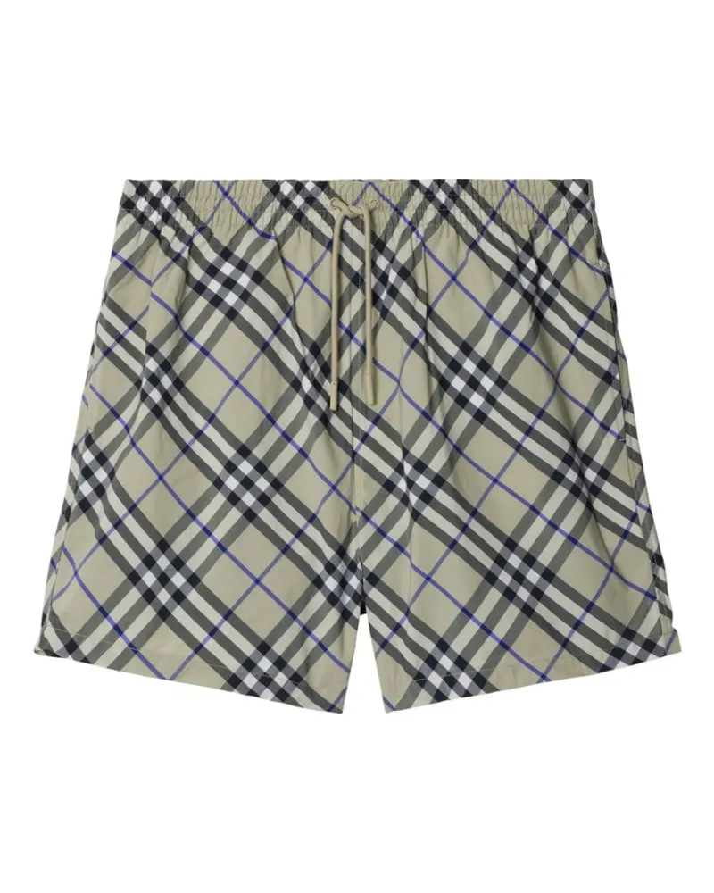 Burberry Karierte Badeshorts - Grün Grün
