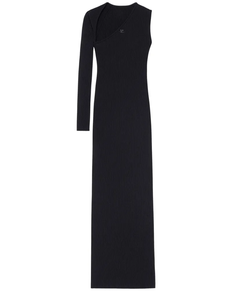 Courrèges ribbed-knit maxi dress - Schwarz Schwarz