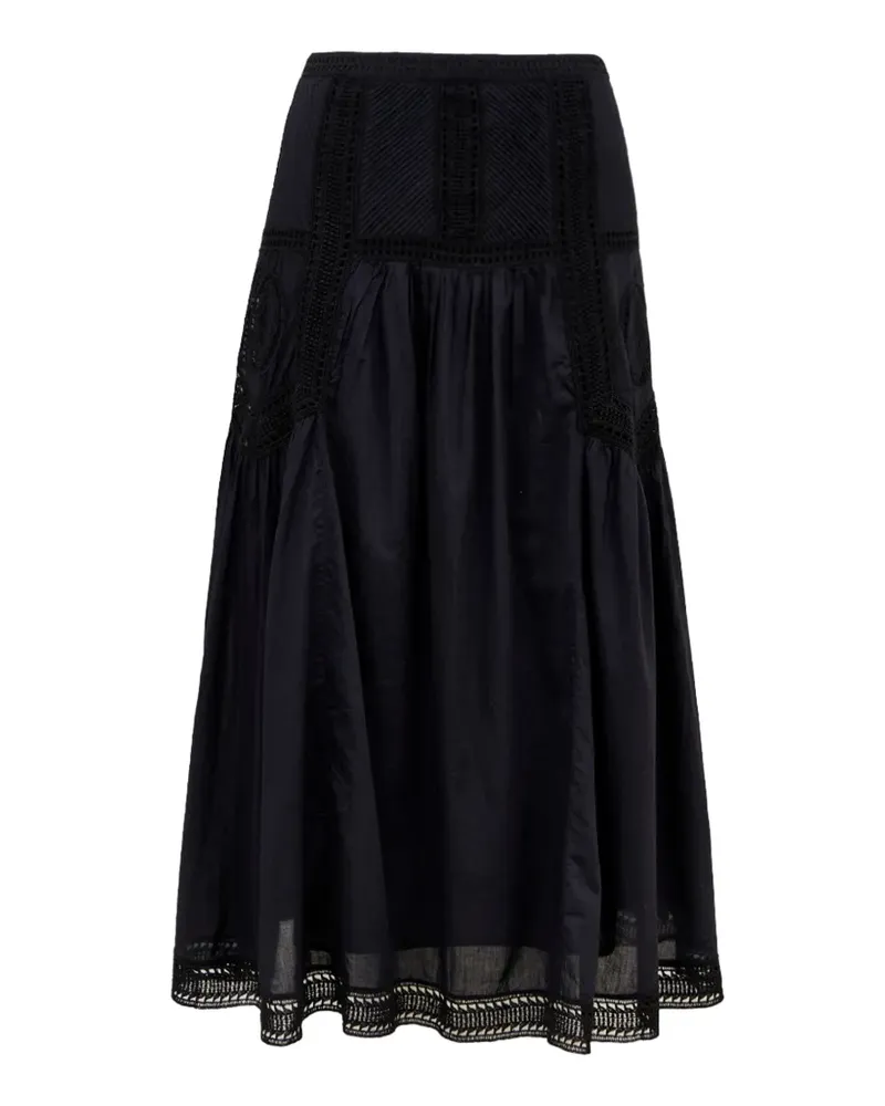 Ulla Johnson Alice Midirock mit Häkelbesatz - Schwarz Schwarz