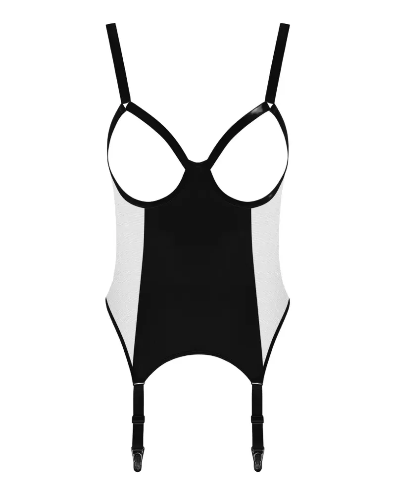 Maison Close Pure Tentation Jumpsuit mit Strumpfhalter - Schwarz Schwarz