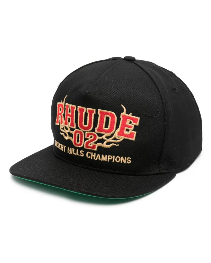 RHUDE Baseballkappe mit Logo-Stickerei Schwarz