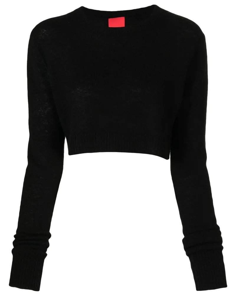 Cashmere In Love Cropped-Kaschmirpullover - Schwarz Schwarz