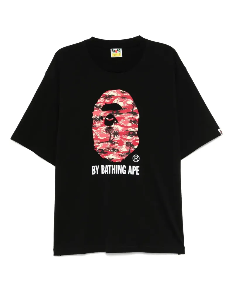 BAPE T-Shirt mit Logo-Print - Schwarz Schwarz