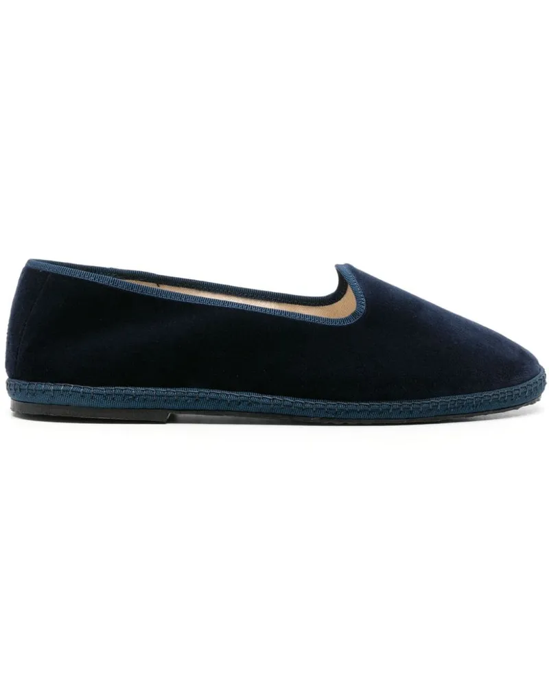 Scarosso William IV Loafer aus Samt - Blau Blau