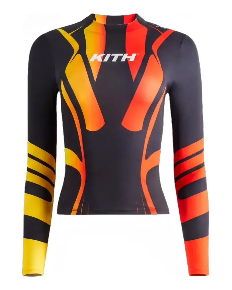 KITH Valen Surge logo-print top - Schwarz Schwarz