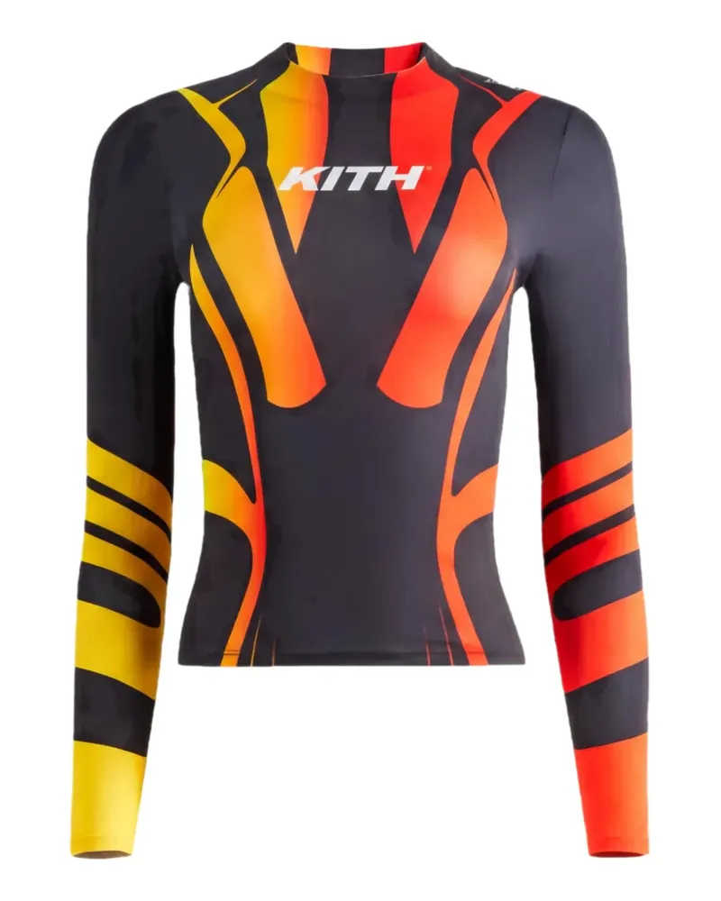 KITH Valen Surge logo-print top - Schwarz Schwarz
