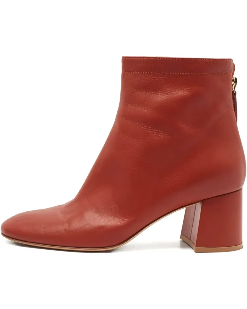 Gianvito Rossi Pre-owned Stiefeletten mit Blockabsatz 90mm - Rot Rot