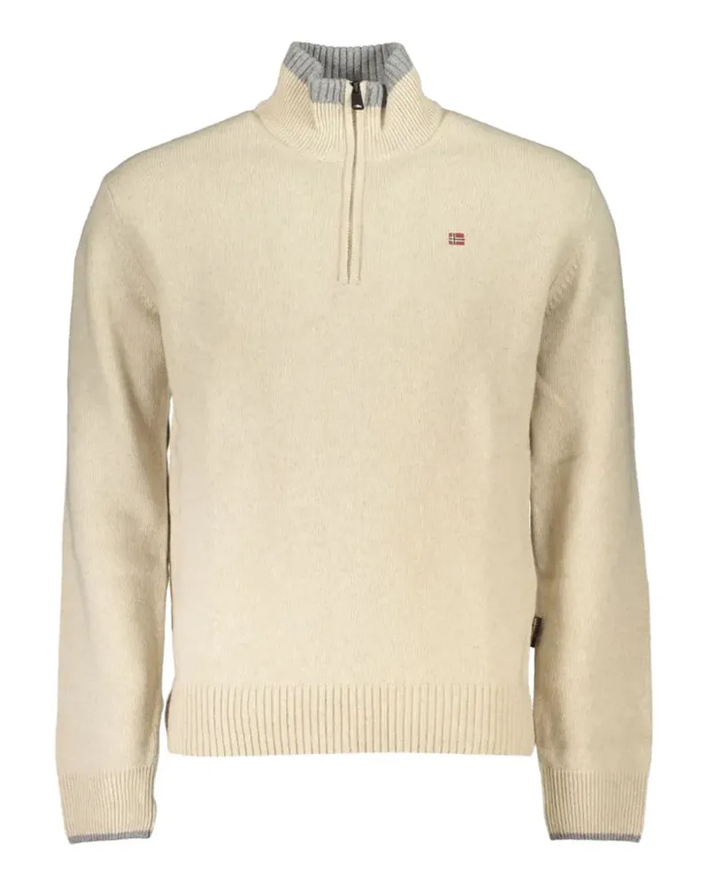Napapijri quarter-zip wool sweater - Nude Nude