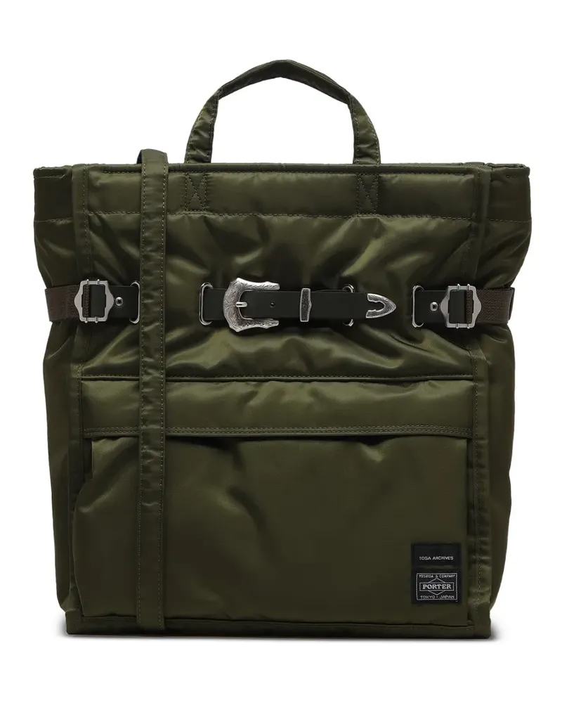 Toga padded buckle-detail messenger bag - Grün Grün