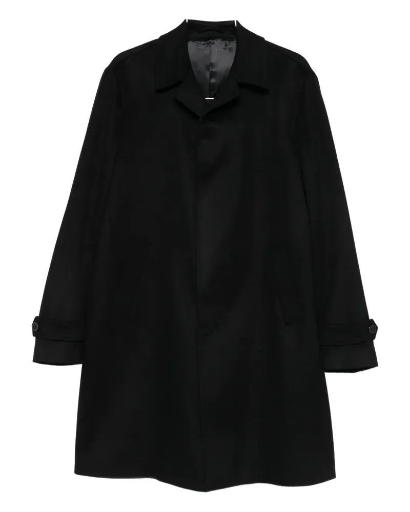 LARDINI side-pockets single-breasted coat - Schwarz Schwarz