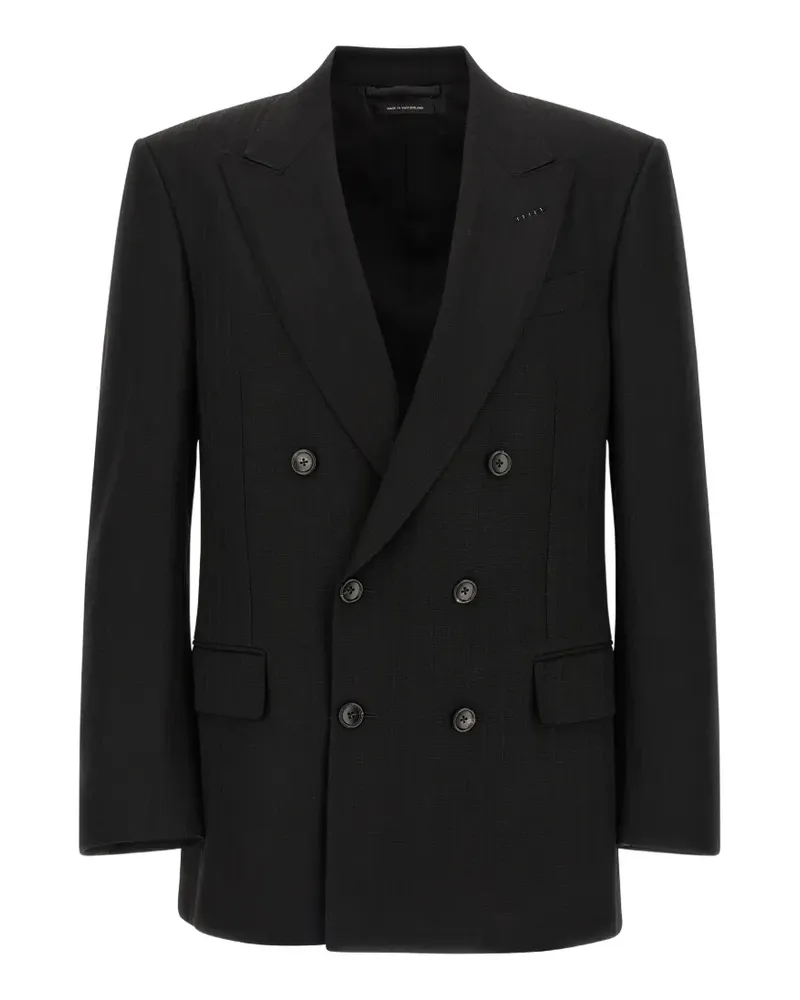 Tom Ford pinstriped double-breasted blazer - Schwarz Schwarz