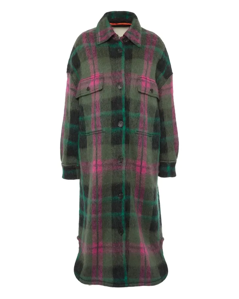 Circus Hotel checked wool coat - Grün Grün