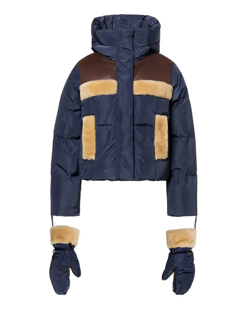 GOLDBERGH Kori shearling-trim puffer jacket - Blau Blau