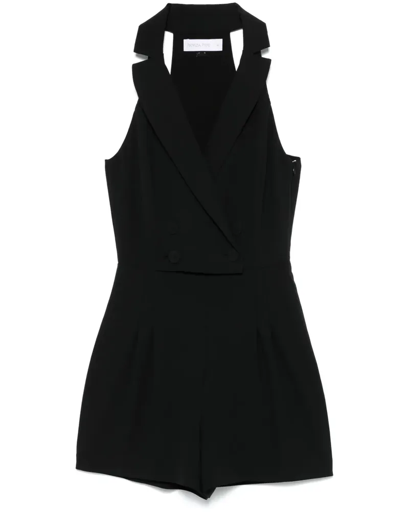 Patrizia Pepe Klassischer Playsuit - Schwarz Schwarz